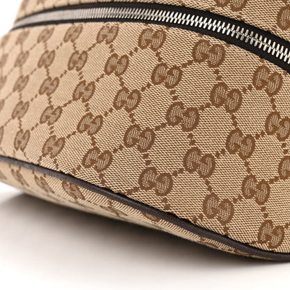 Gucci Monogram Dollar Calfskin Waist Pouch Beige Ebony Testa di Moro Marrone Scuro 10 of 10
