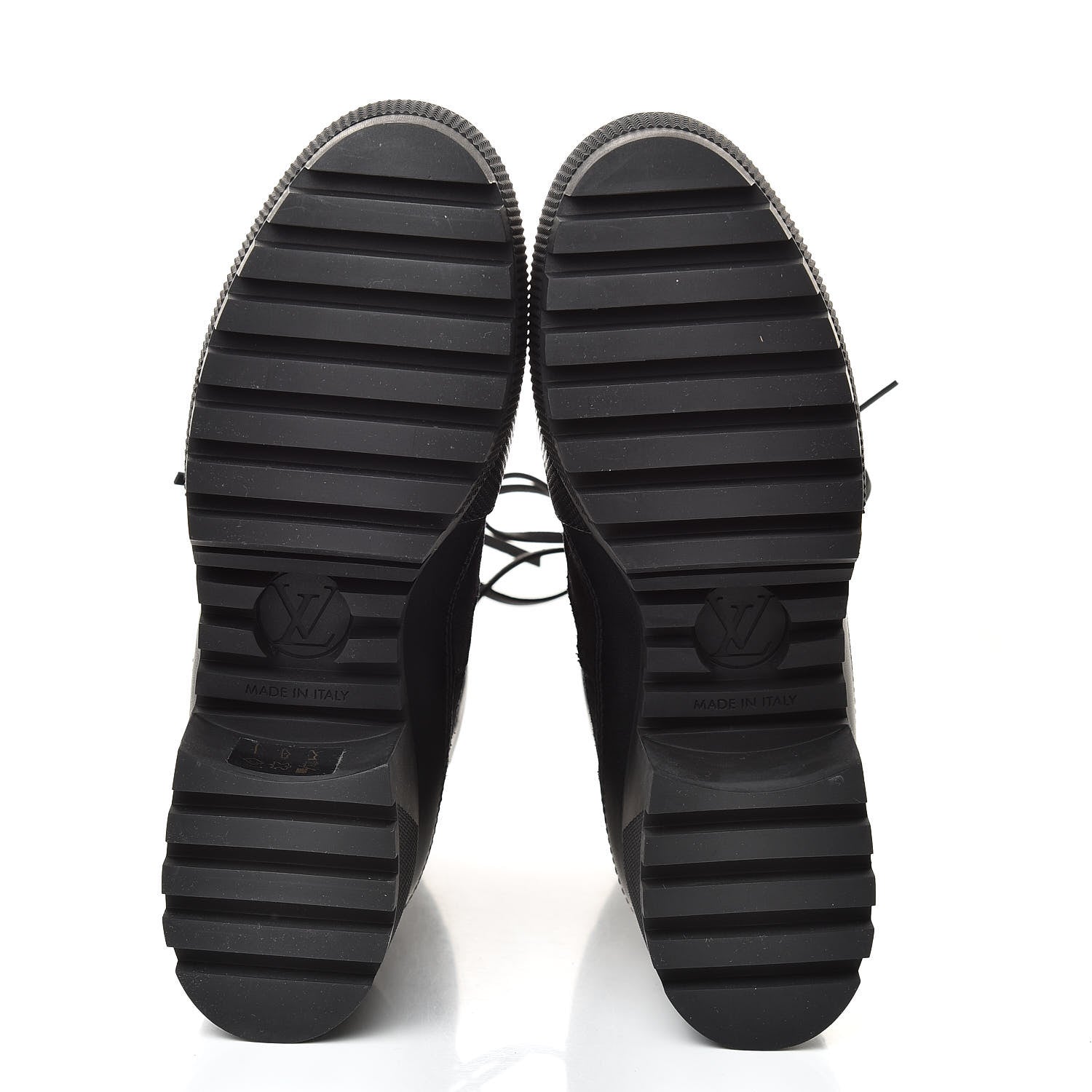 Louis Vuitton Suede Calfskin Monogram LV Black Heart Laureate Platform Desert Boots 37.5 Black 5 of 8