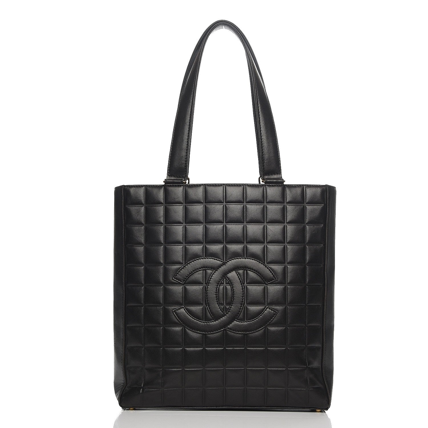 Chanel Lambskin Quilted Chocolate Bar Tote Black 1 of 7