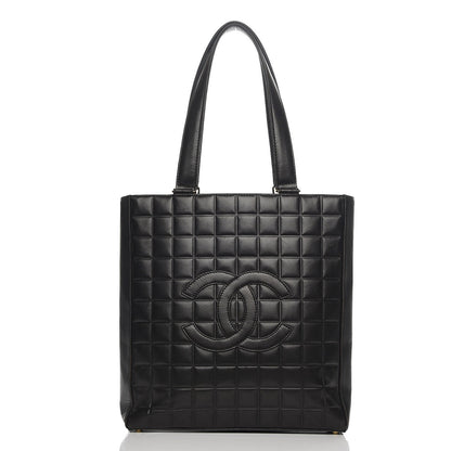 Chanel Lambskin Quilted Chocolate Bar Tote Black 1 of 7