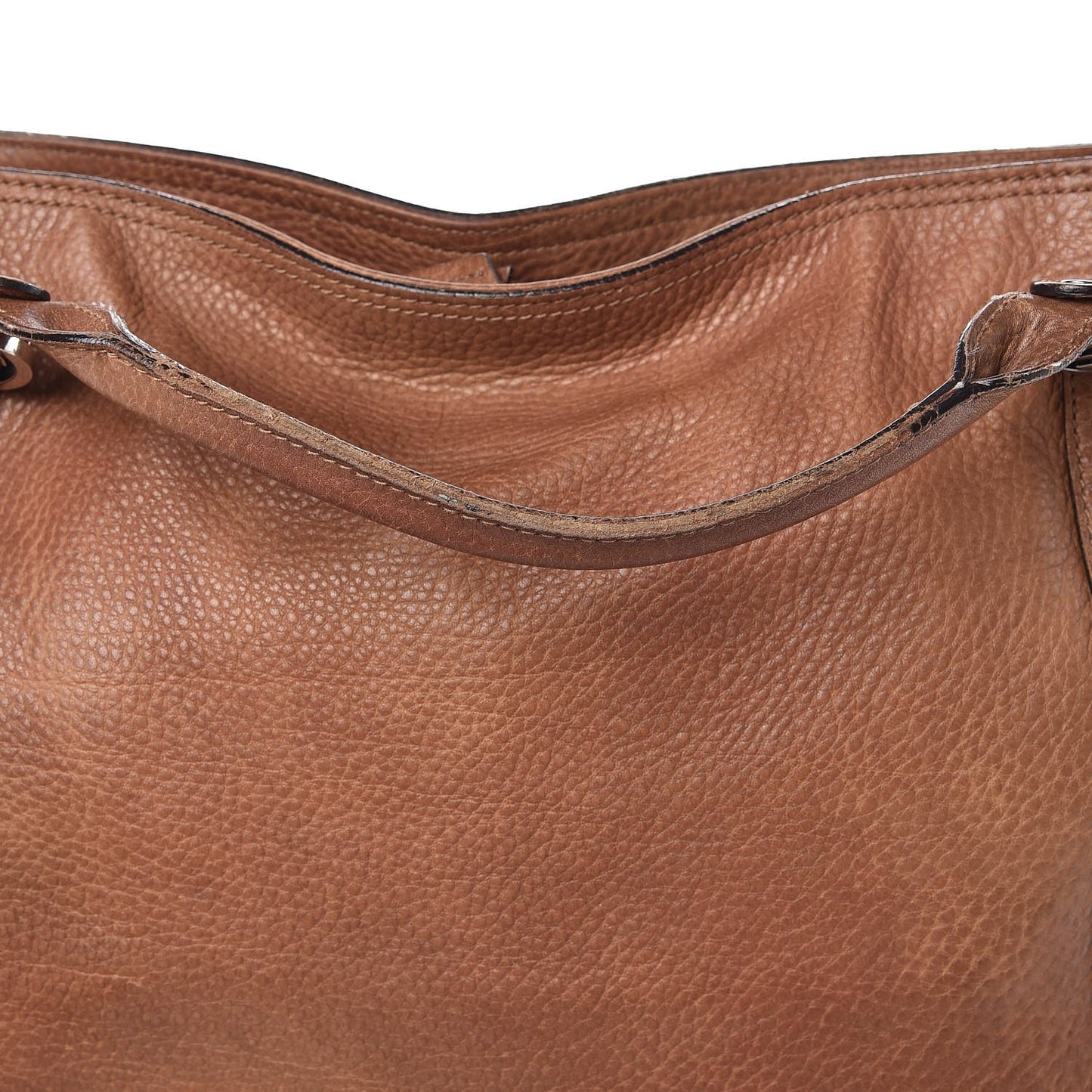 Pebbled Calfskin Medium Miss GG Top Handle Bag Light Cuir