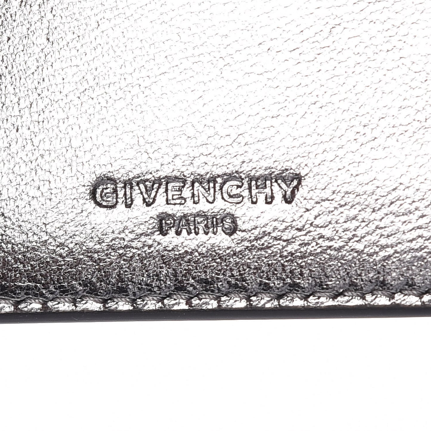 Lambskin Logo Emblem Tri-Fold Wallet Black