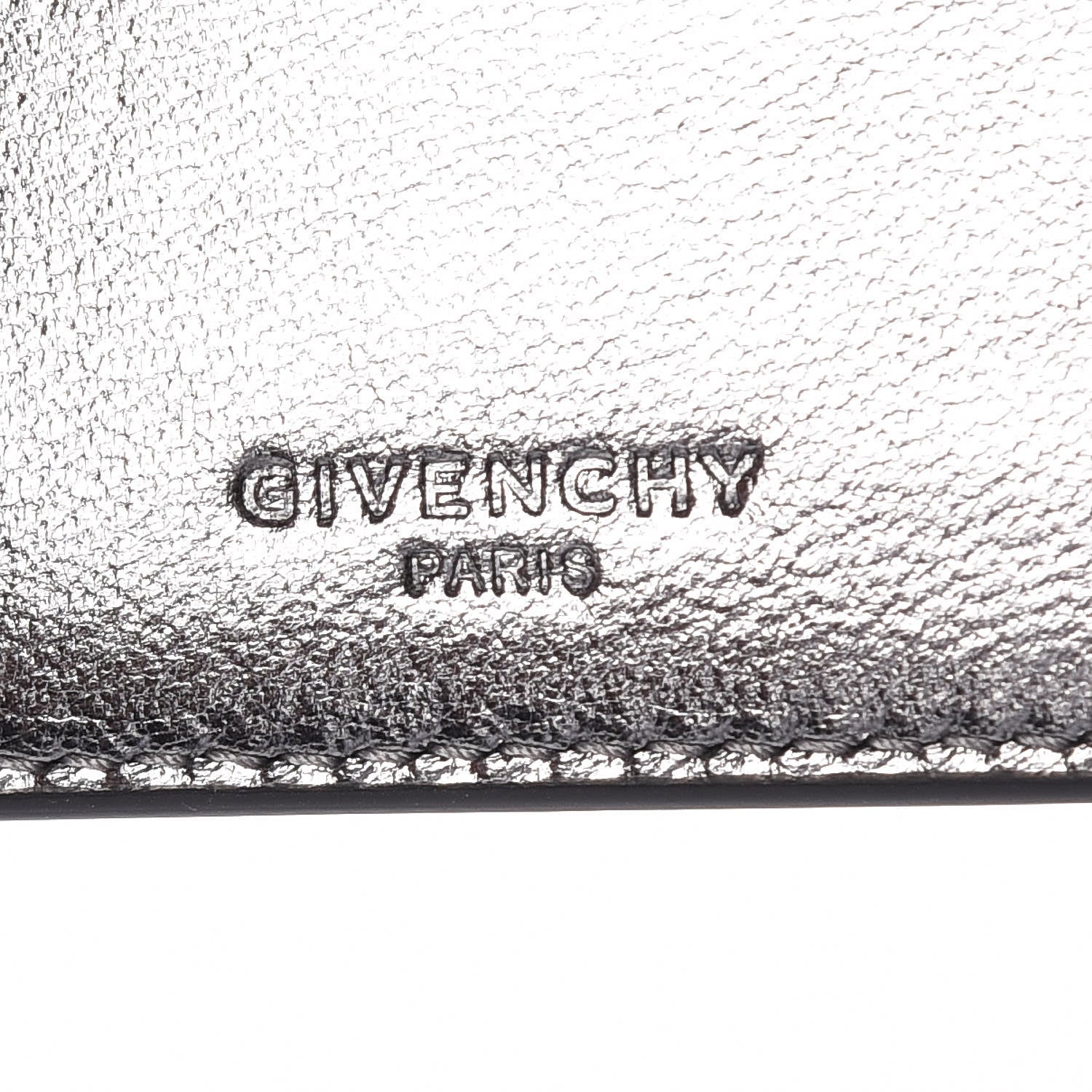Givenchy Lambskin Logo Emblem Tri-Fold Wallet Black 6 of 9
