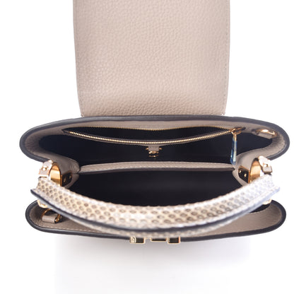 Louis Vuitton Taurillon Ayers Capucines BB Galet 5 of 10