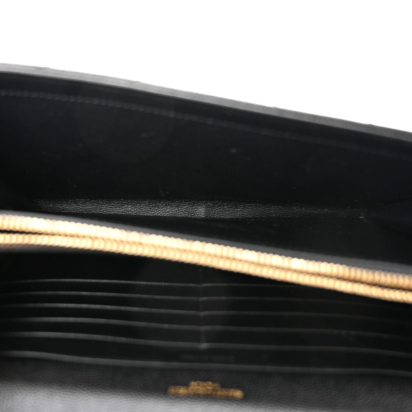 Grain De Poudre Matelasse Chevron Monogram Chain Wallet Black
