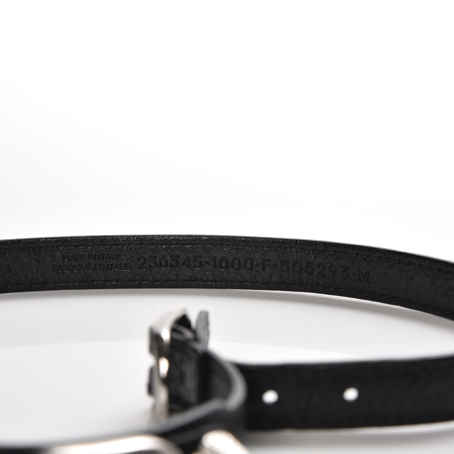 Balenciaga Agneau Giant Silver Hardware Triple Tour M Bracelet Black 4 of 6