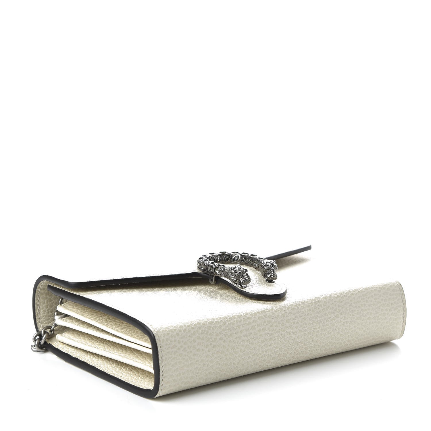 Gucci Dollar Calfskin Mini Dionysus Chain Wallet Mystic White 4 of 10