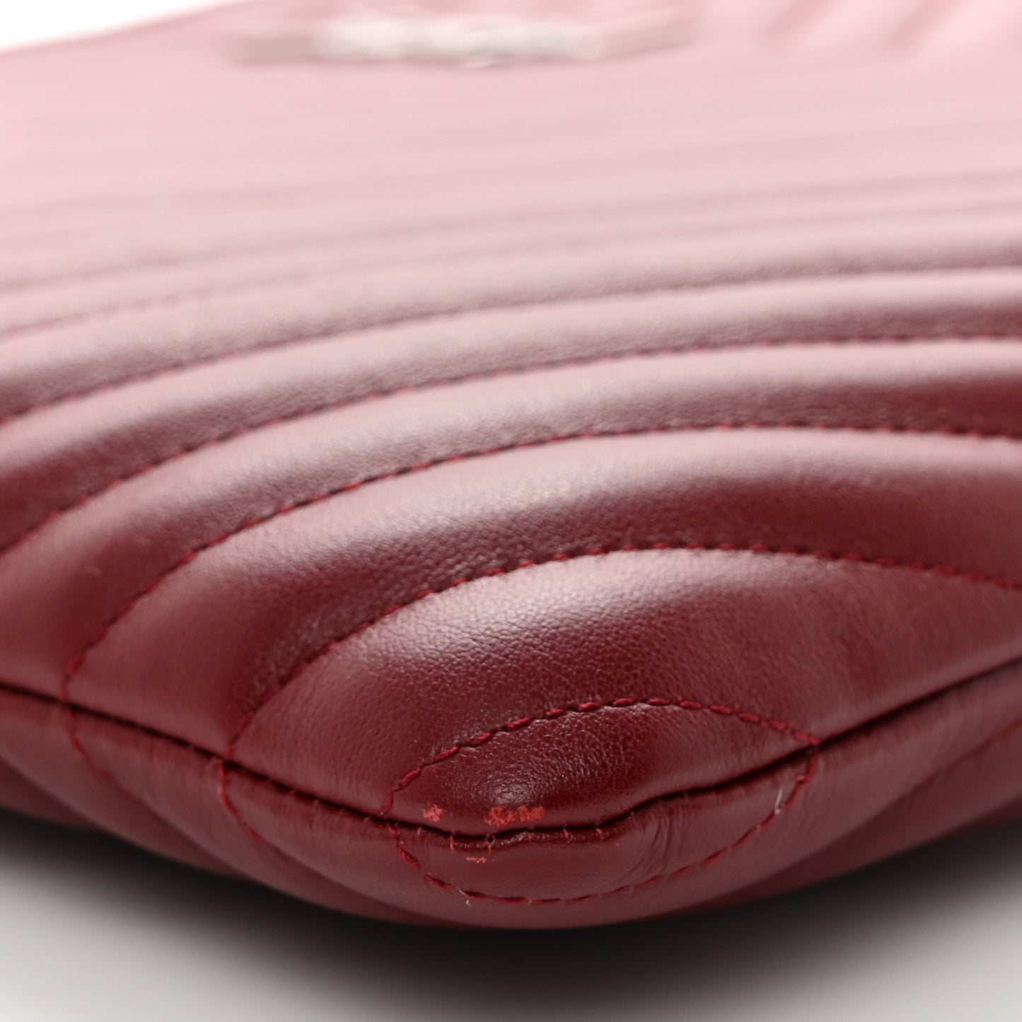 Calfskin Matelasse Chevron Monogram Document Holder Rouge Legion