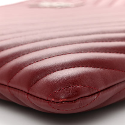 Saint Laurent Calfskin Matelasse Chevron Monogram Document Holder Rouge Legion 9 of 12