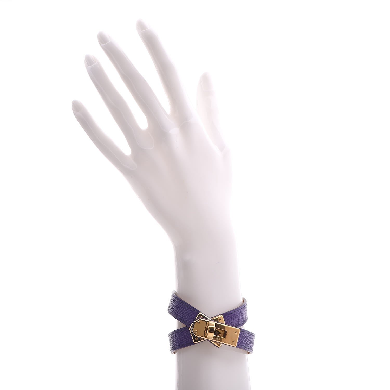Hermes Epsom Kelly Double Tour Bracelet S Crocus 2 of 6