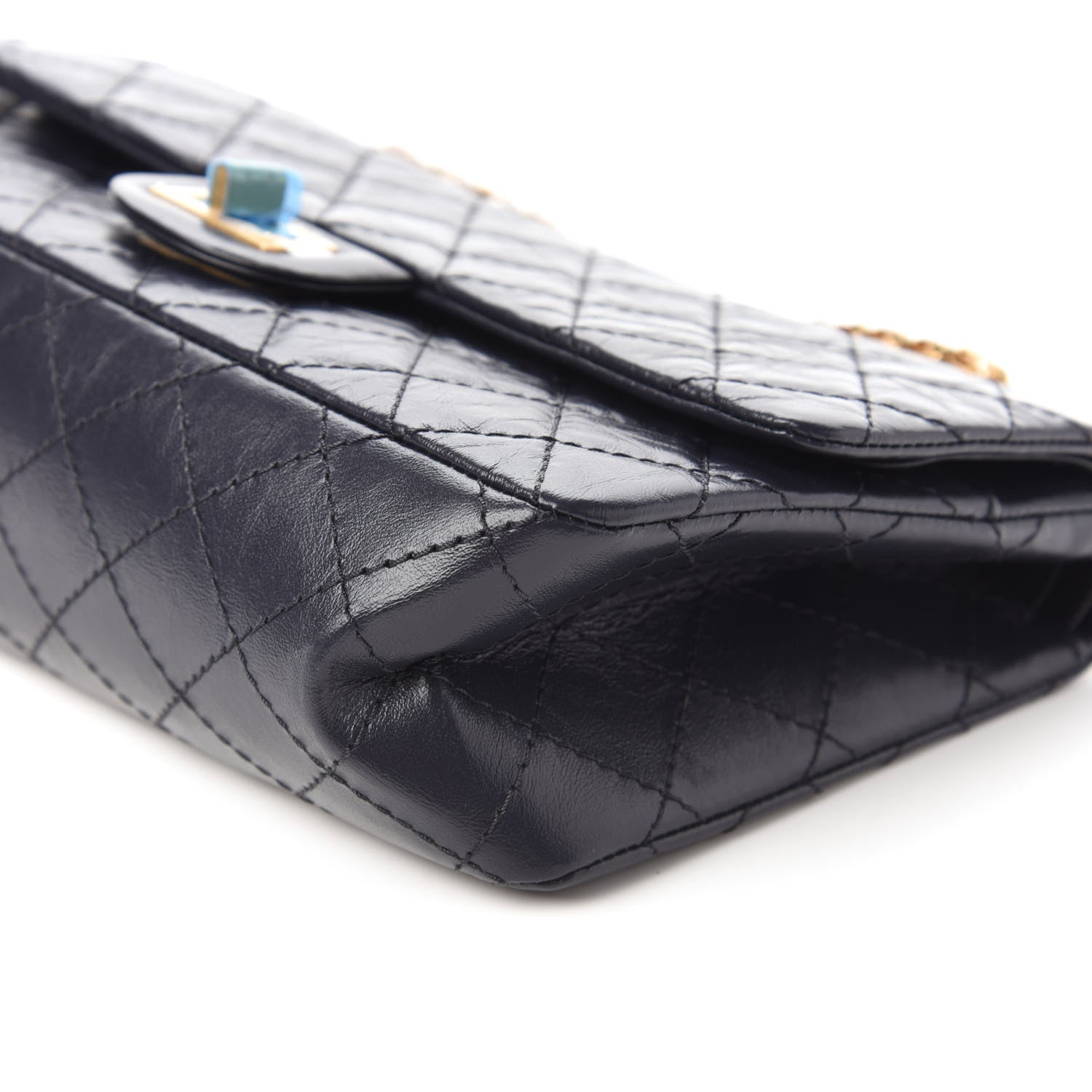 Chanel Aged Calfskin Quilted 2.55 Reissue 225 Flap Navy 11 of 11