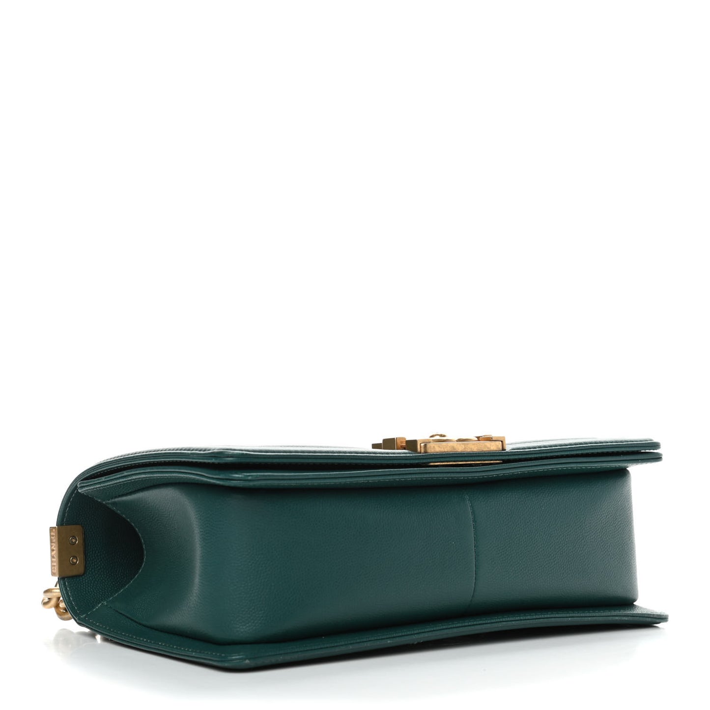 Caviar Quilted Medium Boy Flap Dark Green