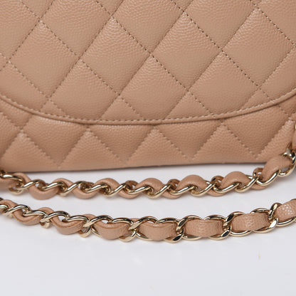 Chanel Caviar Quilted Medium Double Flap Beige 11 of 12
