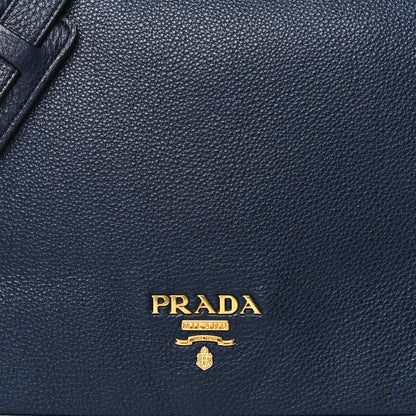 Prada Vitello Daino Flap Crossbody Bag Baltico 8 of 10