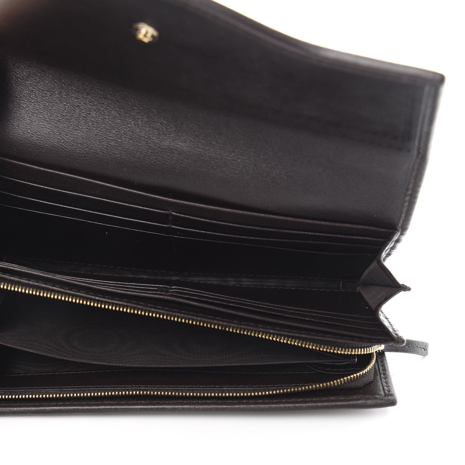 Gucci Monogram Margaux Calfskin Sukey Continental Wallet Beige Ebony Cocoa 5 of 8