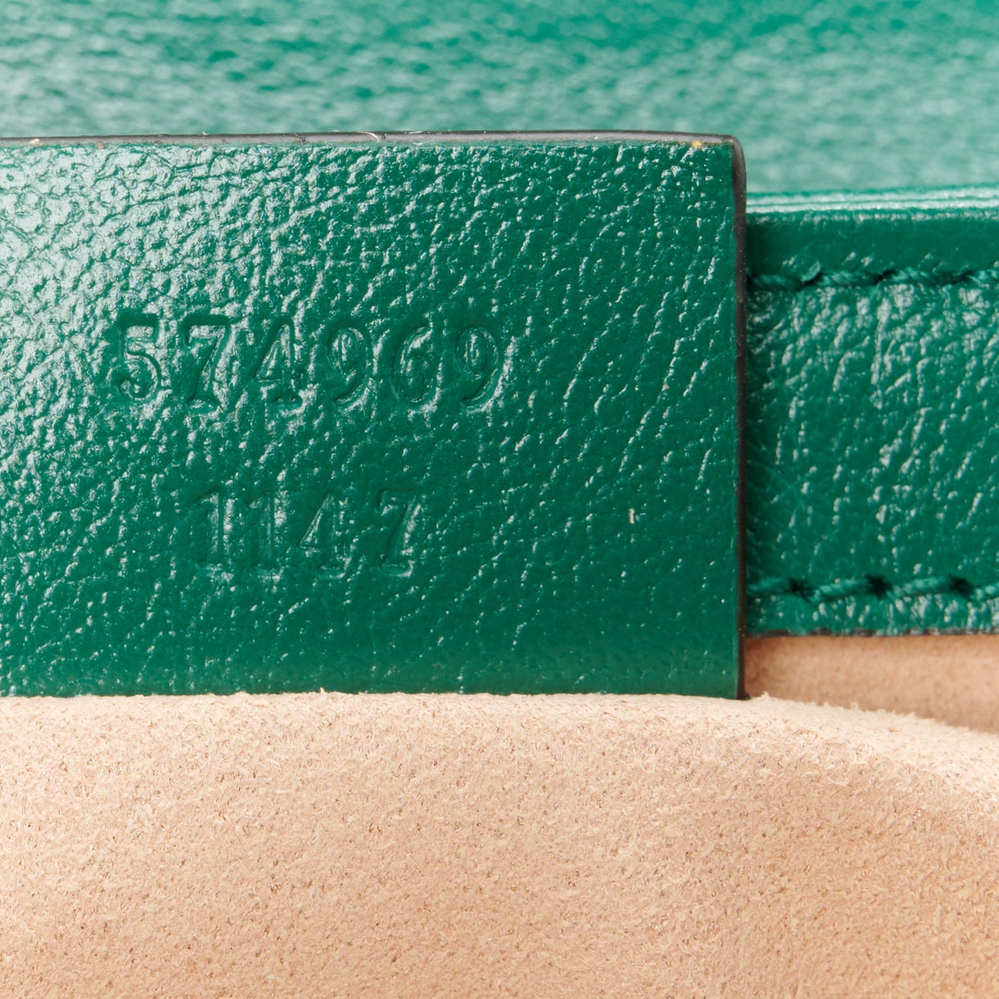 Azalea Calfskin Enamel Matelasse Diagonal Super Mini Torchon GG Marmont Shoulder Bag New Shamarock Emerald