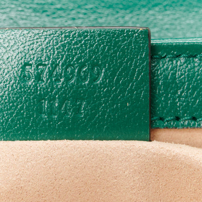 Gucci Azalea Calfskin Enamel Matelasse Diagonal Super Mini Torchon GG Marmont Shoulder Bag New Shamarock Emerald 7 of 10
