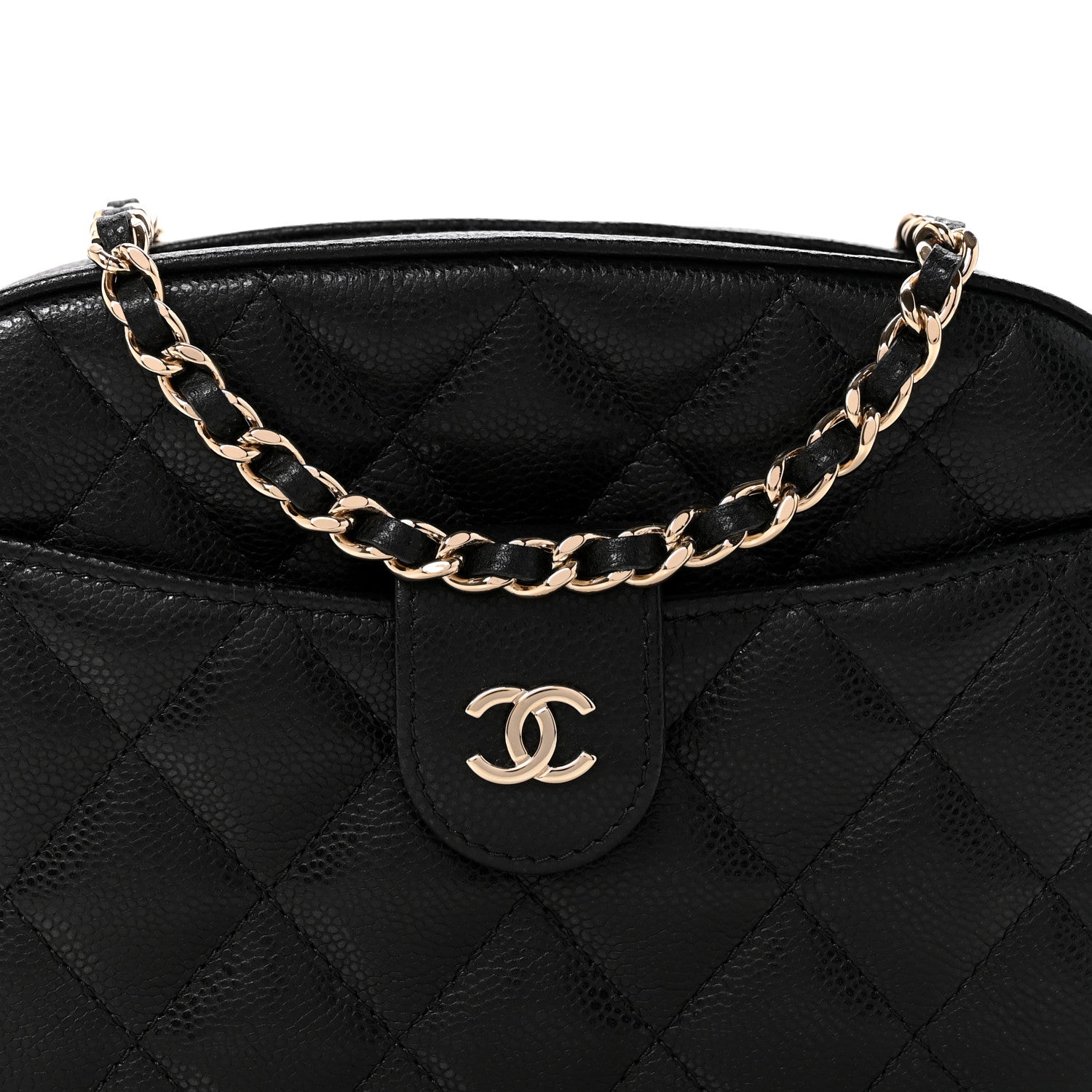Chanel Caviar Quilted Chain Camera Bag Black 8 of 12