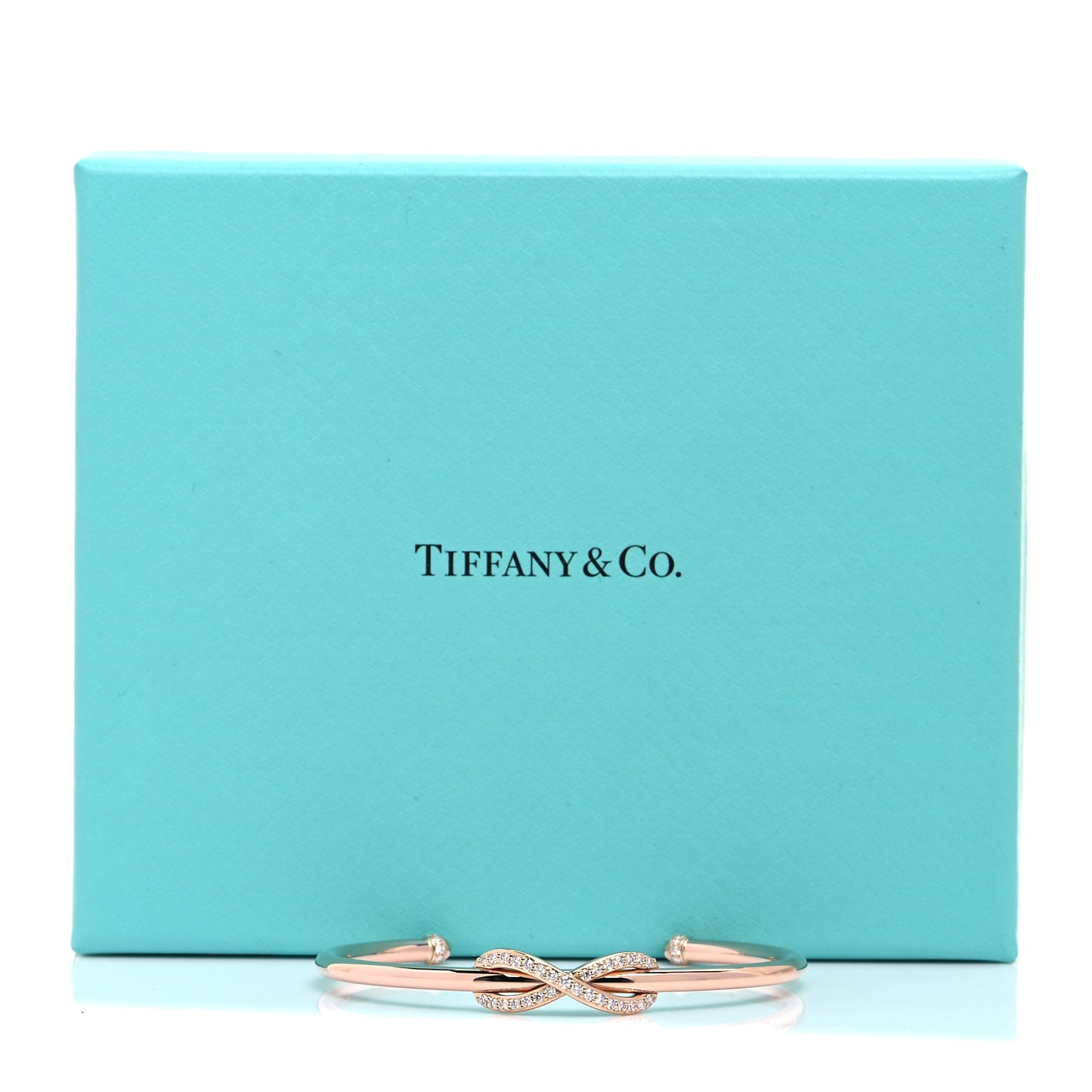 18K Rose Gold Diamond Infinity Cuff Bracelet
