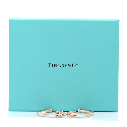 Tiffany 18K Rose Gold Diamond Infinity Cuff Bracelet 5 of 5
