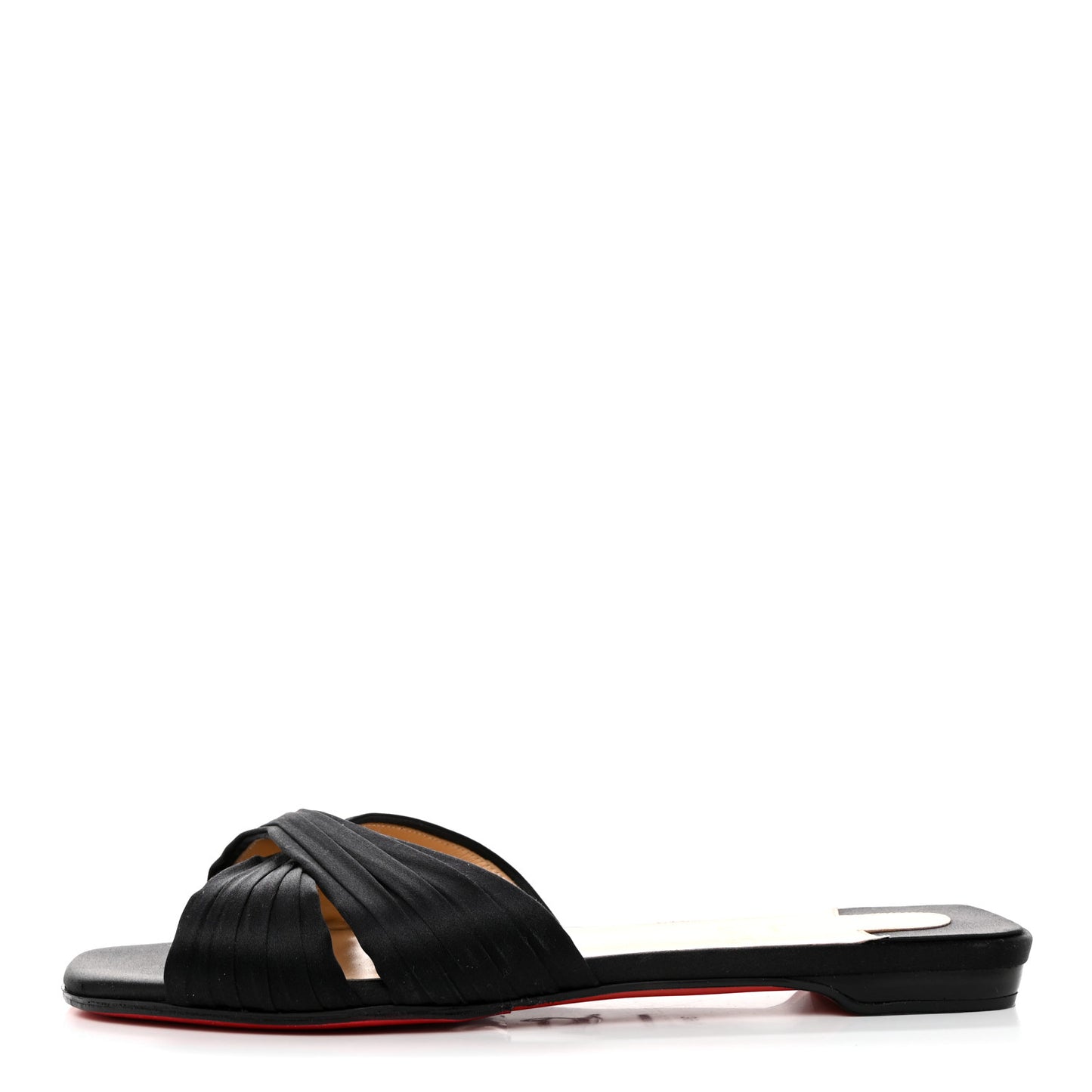 Crepe Satin Nicol Is Back Sandals 39.5 Black