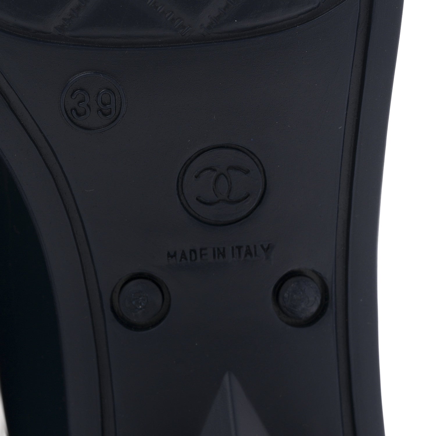 Chanel Rubber Camellia Rain Boots 39 Dark Blue 7 of 10
