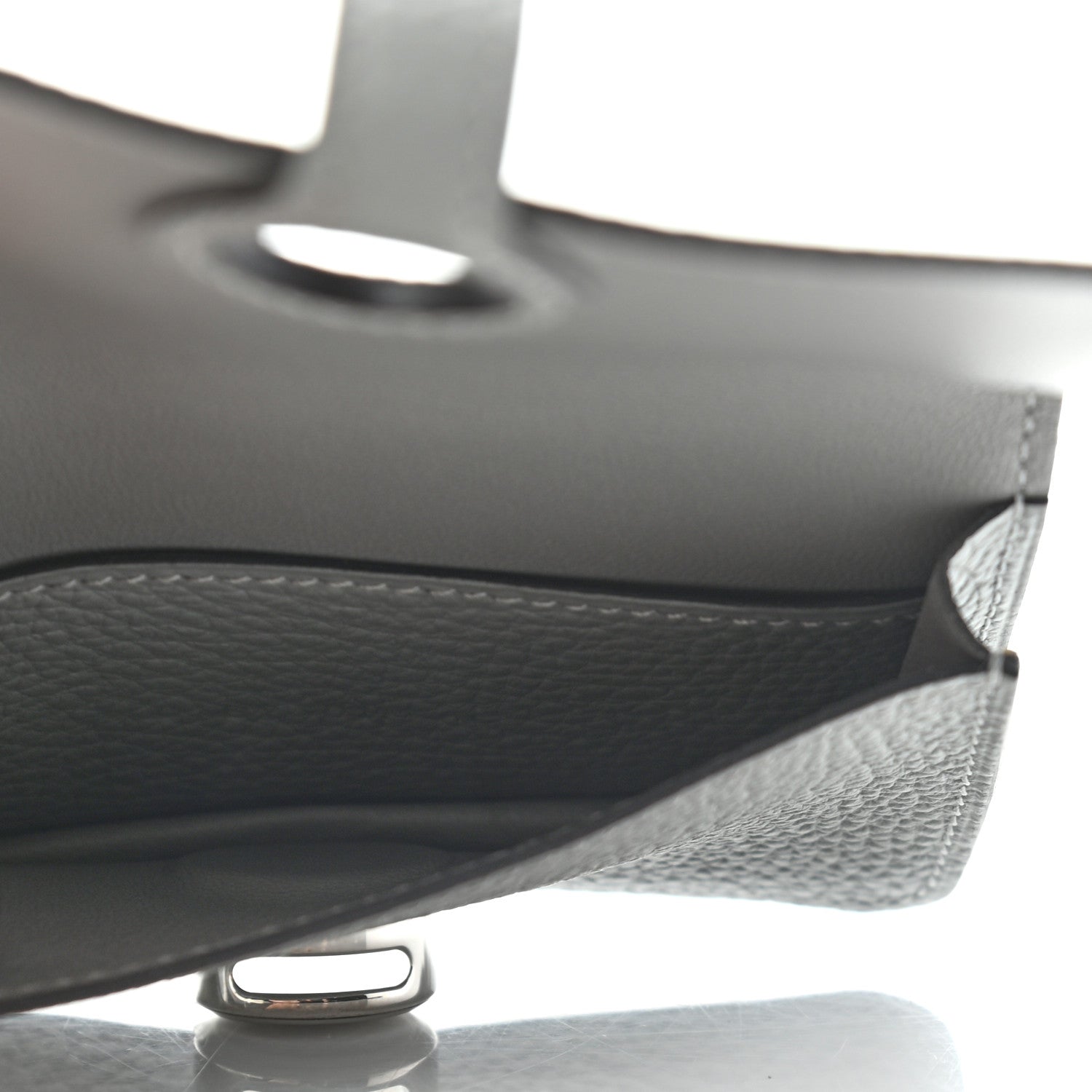 Hermes Togo Dogon Card Case Gris Mouette 5 of 9