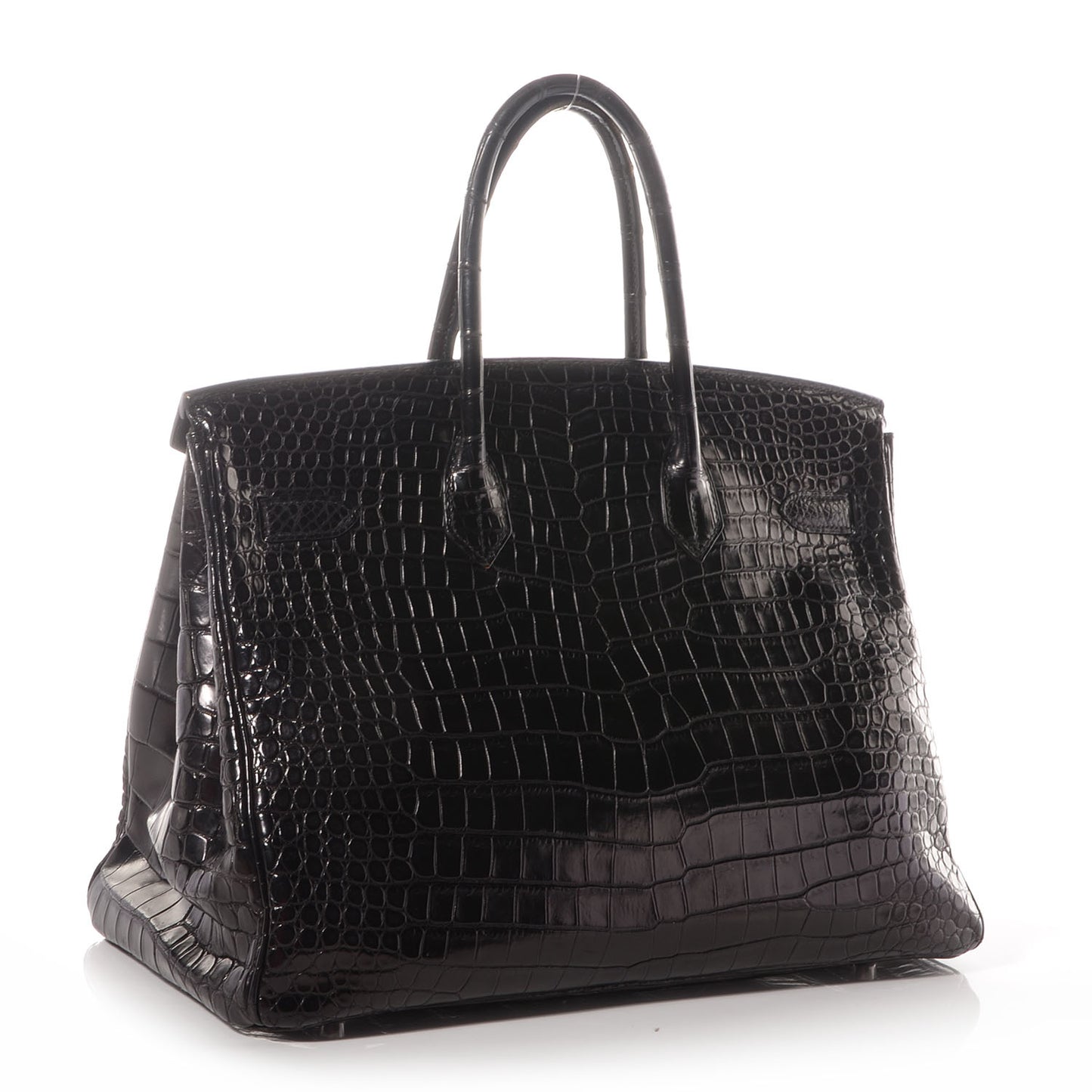 Matte Porosus Crocodile Birkin 35 Black