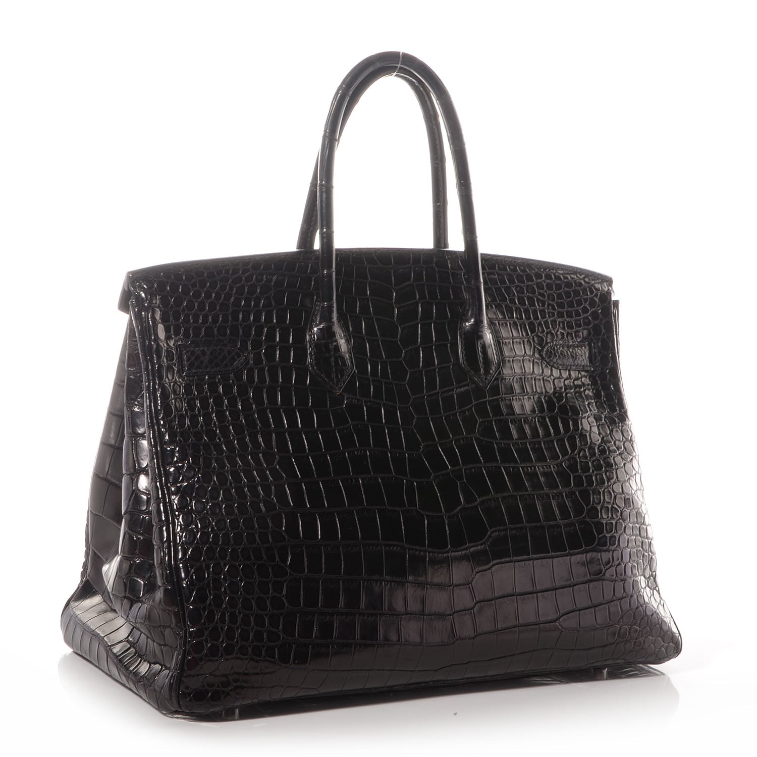 Hermes Matte Porosus Crocodile Birkin 35 Black 3 of 10