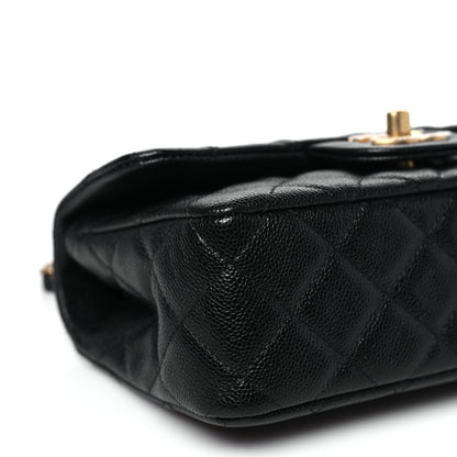 Chanel Caviar Quilted Mini Handy CC Flap Black 9 of 10