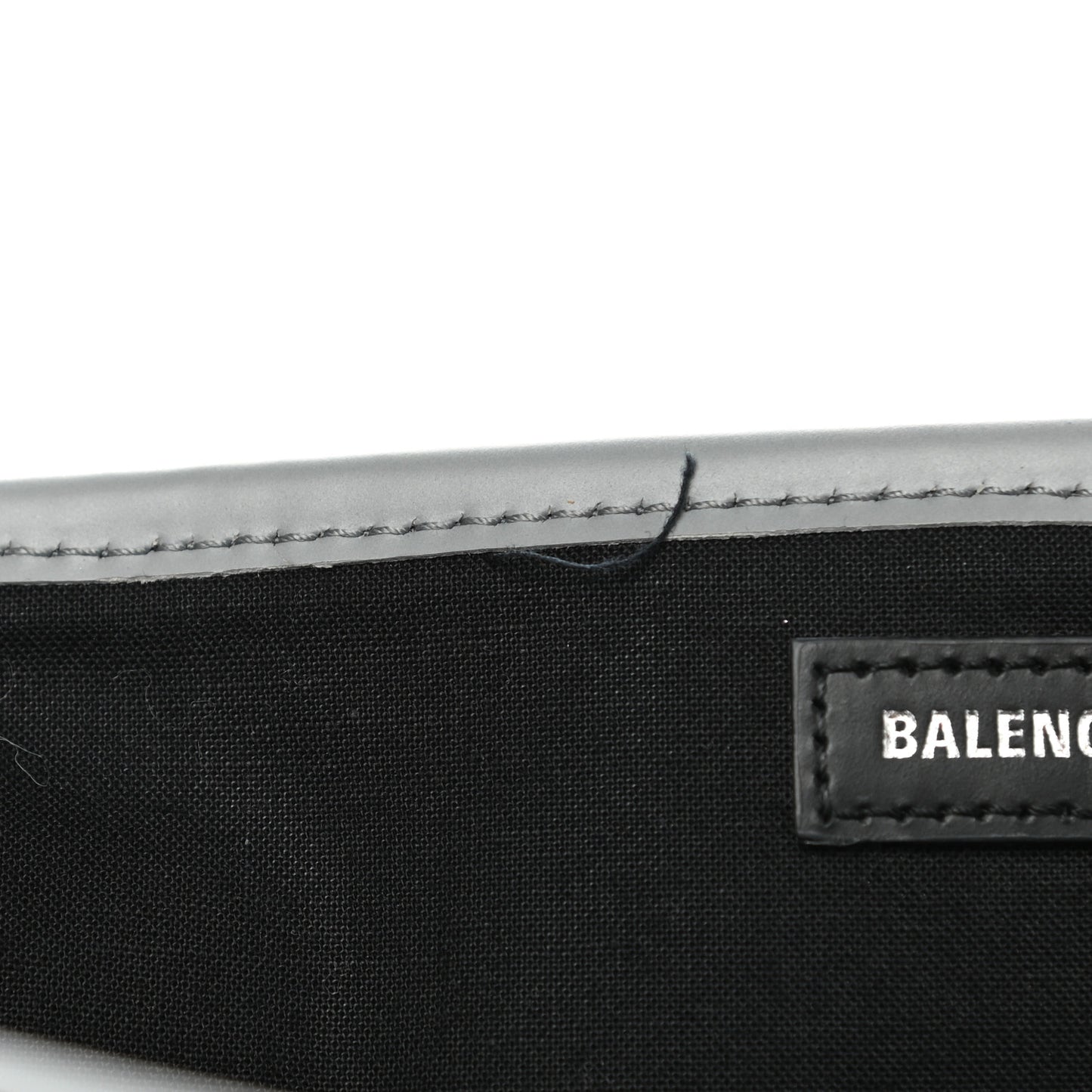 Cotton Canvas Silk Calfskin S Navy Cabas Balenciaga Grey