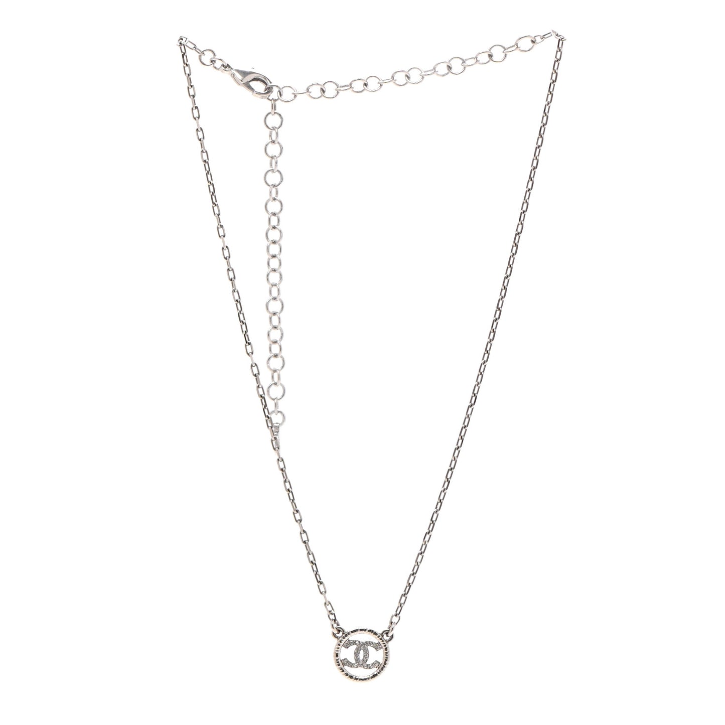 Crystal CC Chain Short Necklace Gold