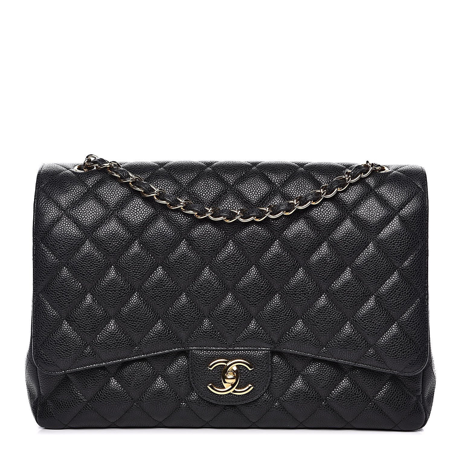 Chanel Caviar Quilted Maxi Double Flap Black 1 of 17