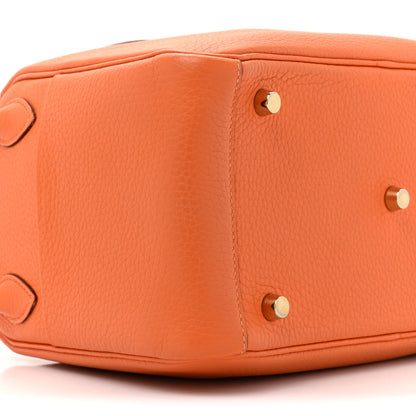 Hermes Taurillon Clemence Lindy 26 Orange 8 of 9