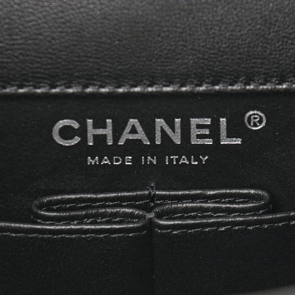 Chanel Lambskin Top Handle Logo Flap Black 6 of 9