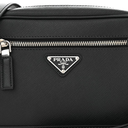 Prada Saffiano Zip Crossbody Bag Black 9 of 11