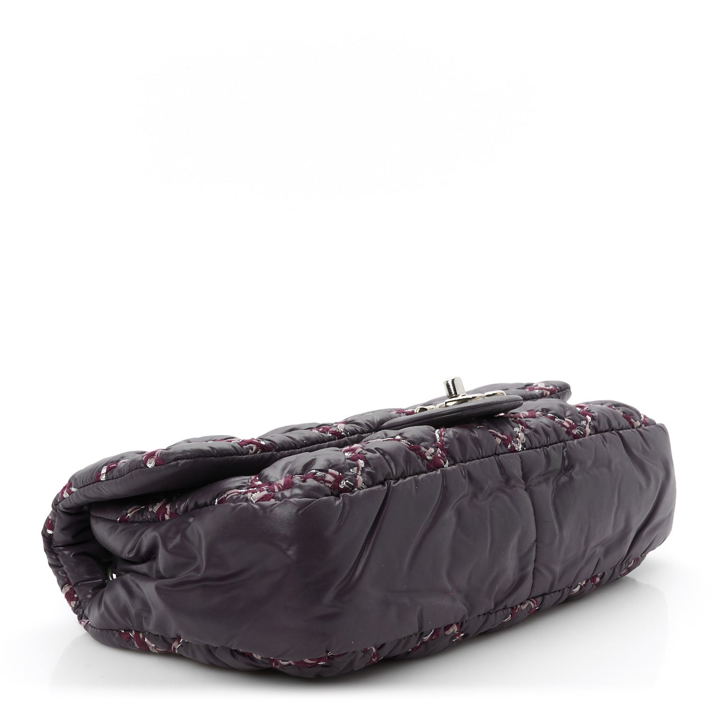 Nylon Quilted Tweed on Stitch Medium Bubble Flap Purple