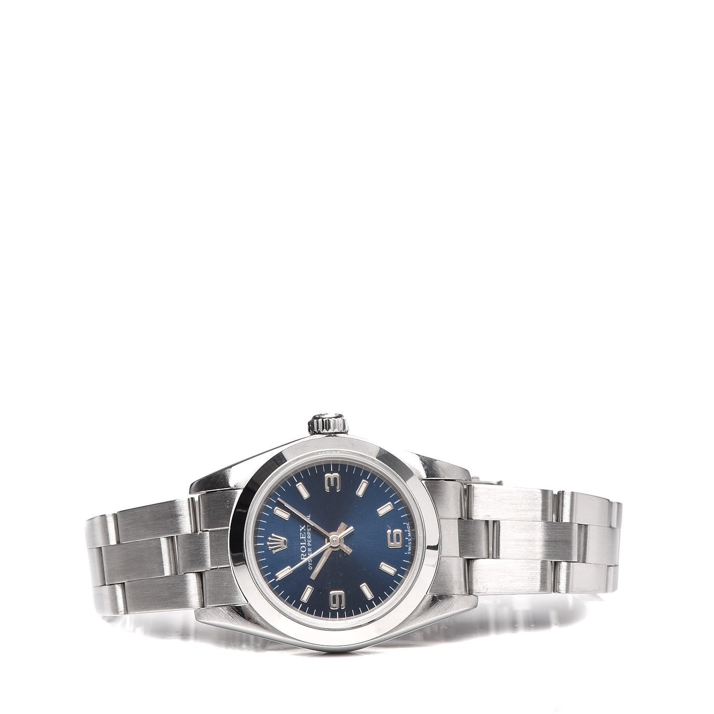 Stainless Steel 24mm Oyster Perpetual Watch Blue 76080
