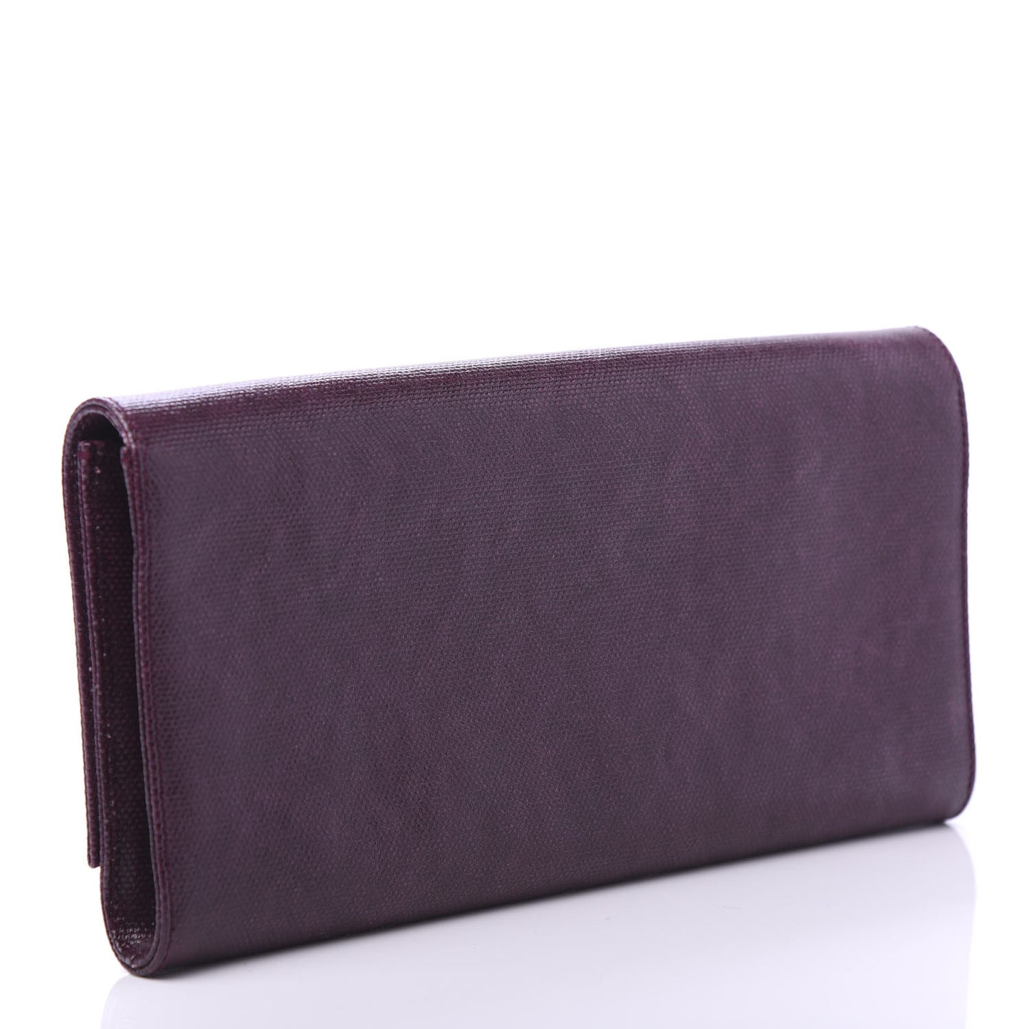 Coated Linen Monogram Small Belle de Jour Clutch Prune