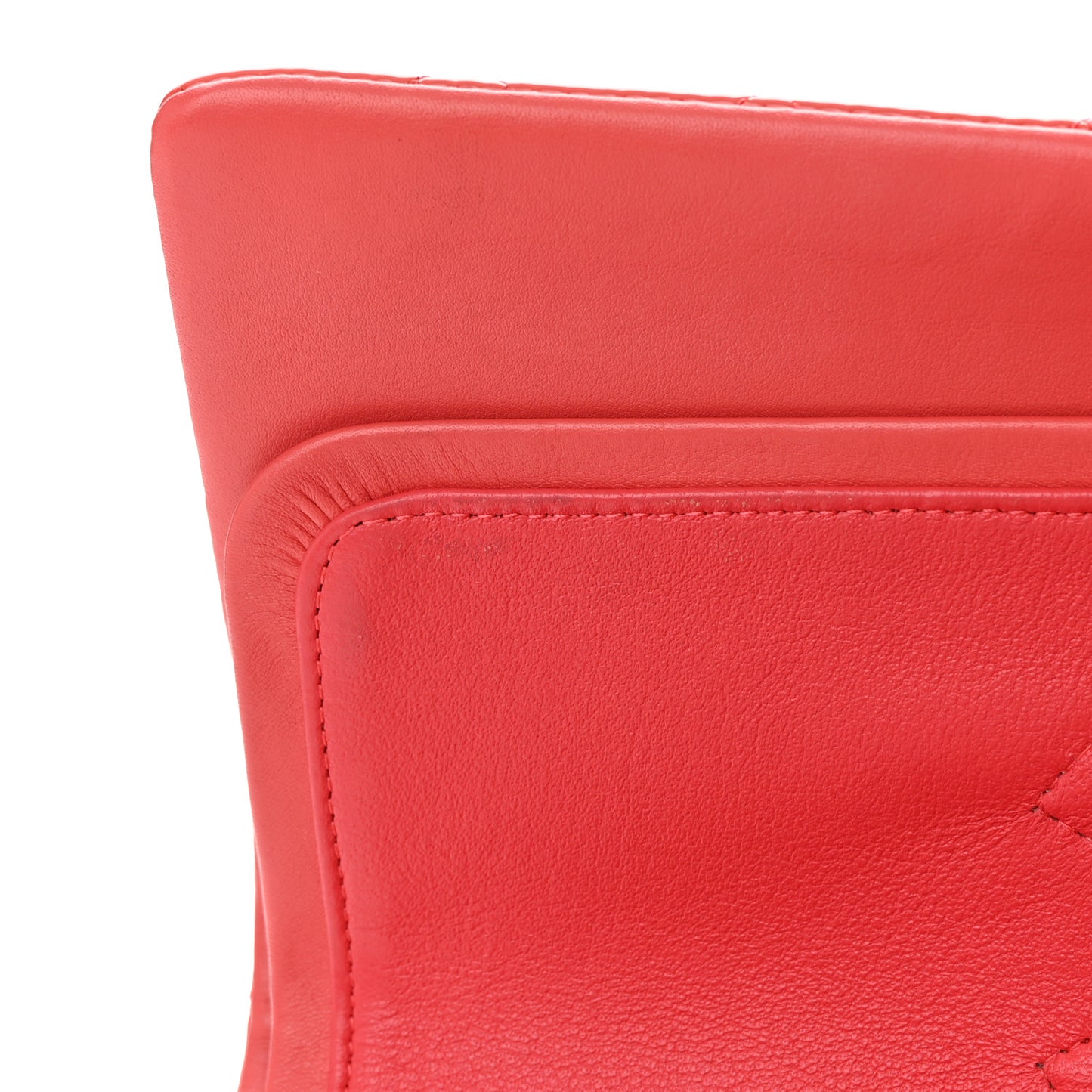Patent Quilted Medium Double Flap Pink