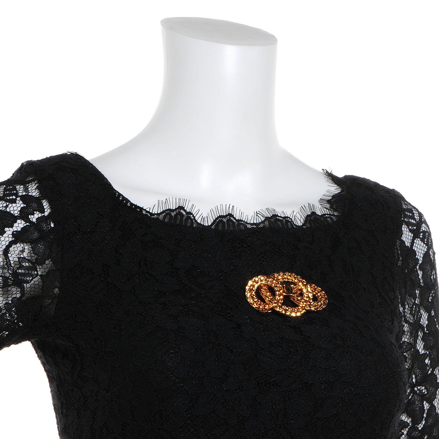 Chanel Large CC Chain Brooch Gold 2 of 5