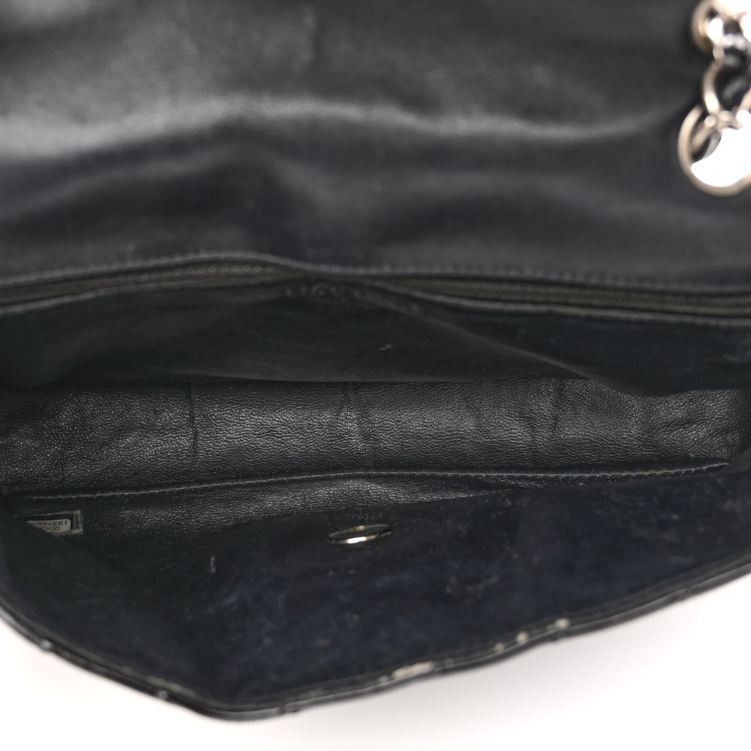 Chanel Patent Chevron Quilted Medium Single Flap Black 5 of 12