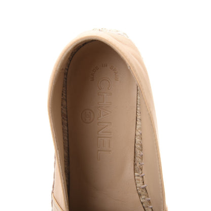 Chanel Lambskin CC Espadrilles 36 Beige Black 8 of 9