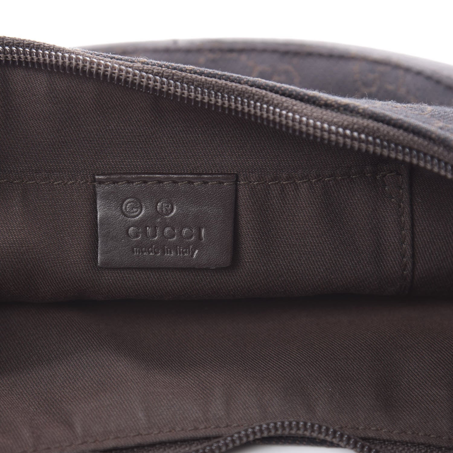 Gucci Denim Monogram Half Moon Hobo Dark Brown 6 of 12