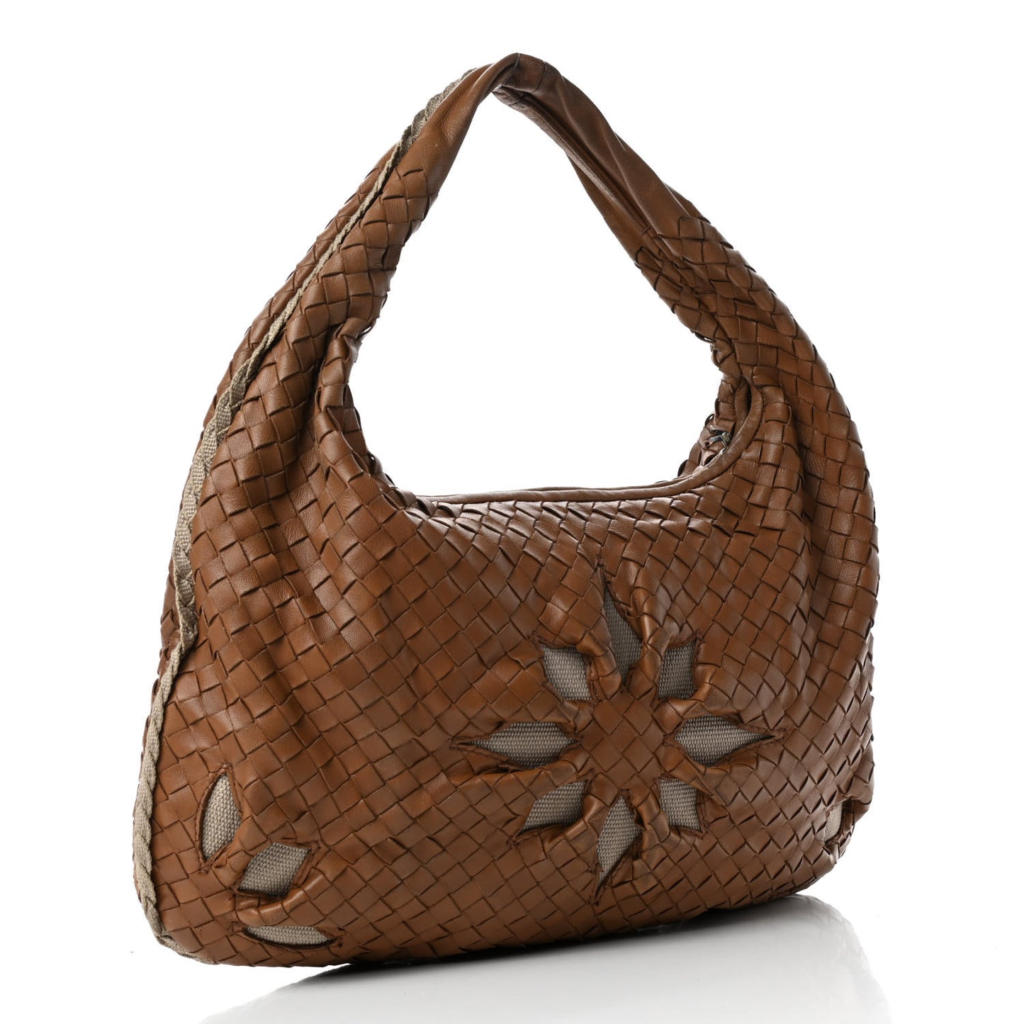 Nappa Intrecciato Flower Medium Veneta Hobo