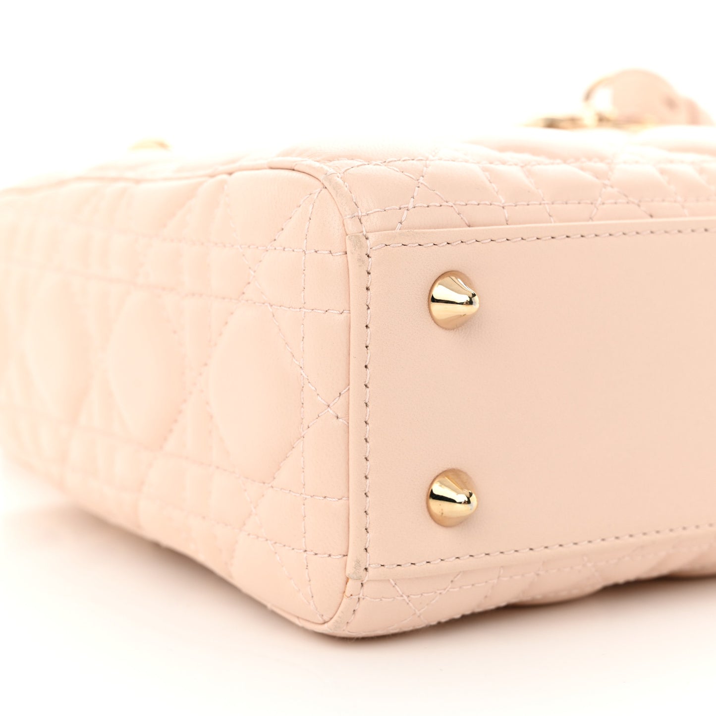 Lambskin Cannage Small Lucky Badges My Lady Dior Pink