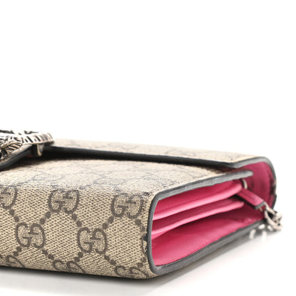 Gucci GG Supreme Monogram Mini Dionysus Chain Wallet Beige Pink 8 of 12