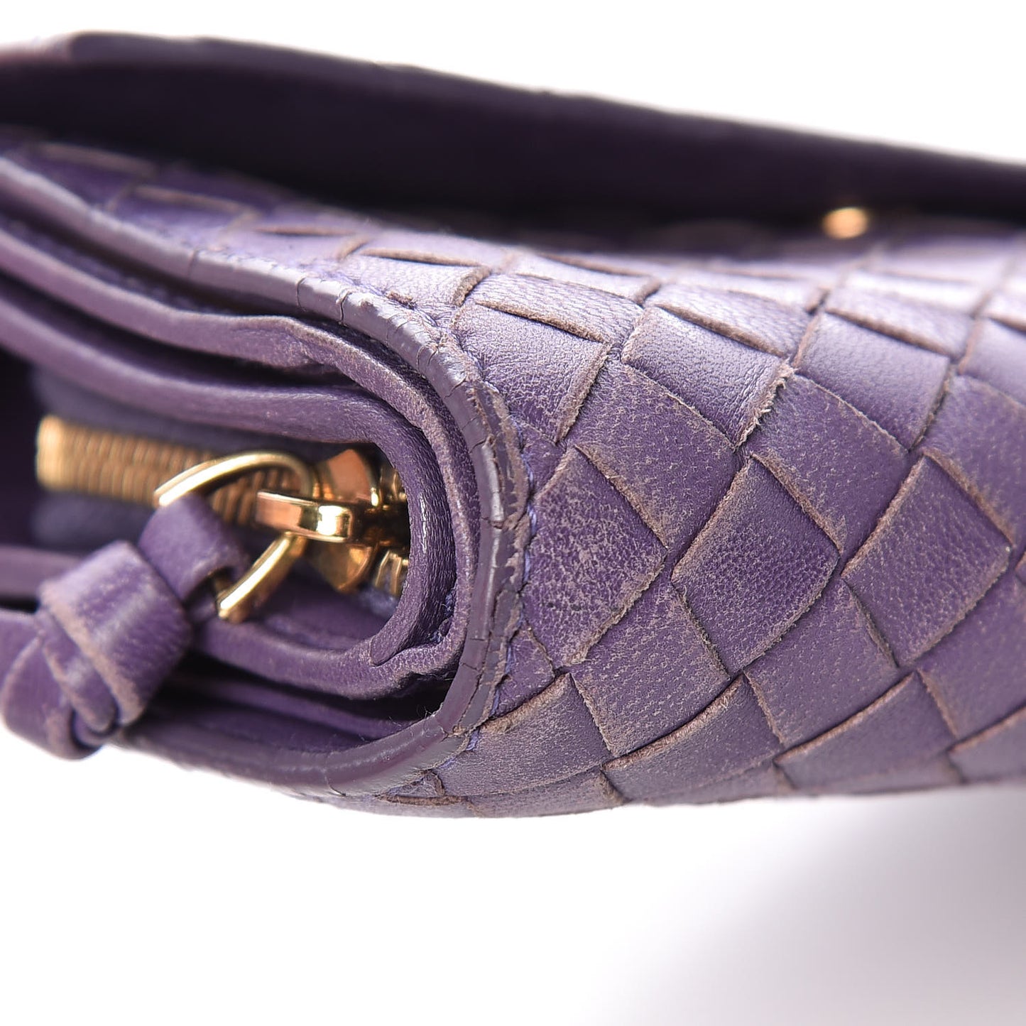 Nappa Intrecciato Continental Compact Flap Wallet Parma