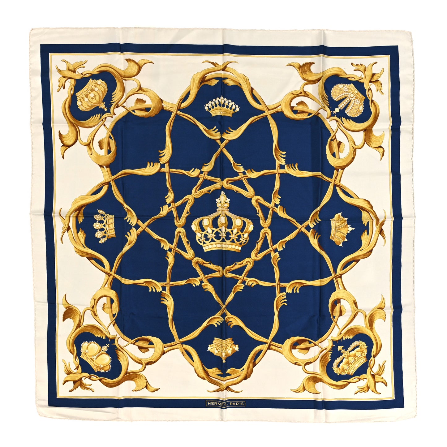 Silk Couronnes Crown Scarf 90