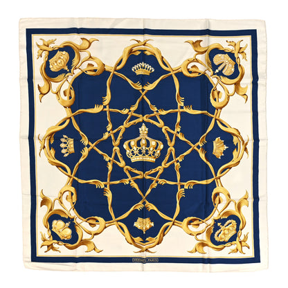 Hermes Silk Couronnes Crown Scarf 90 1 of 3